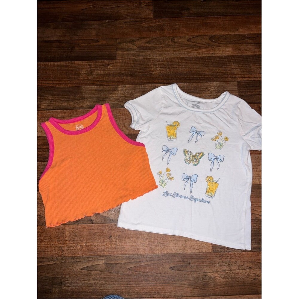 girls shirts tank top and t-shirt size 10-12 L levi's wonder nation